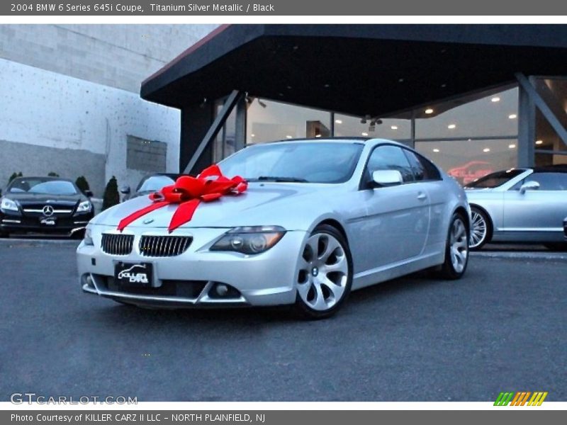Titanium Silver Metallic / Black 2004 BMW 6 Series 645i Coupe