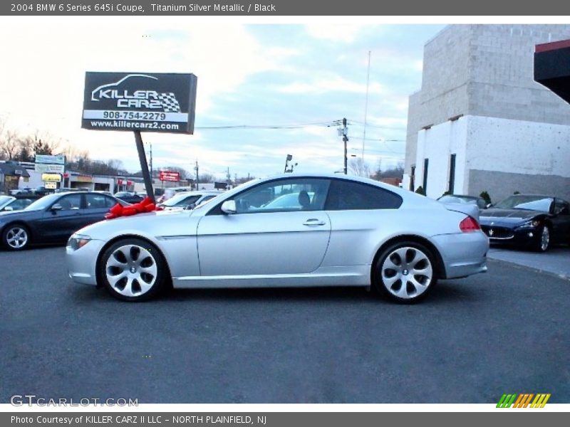 Titanium Silver Metallic / Black 2004 BMW 6 Series 645i Coupe