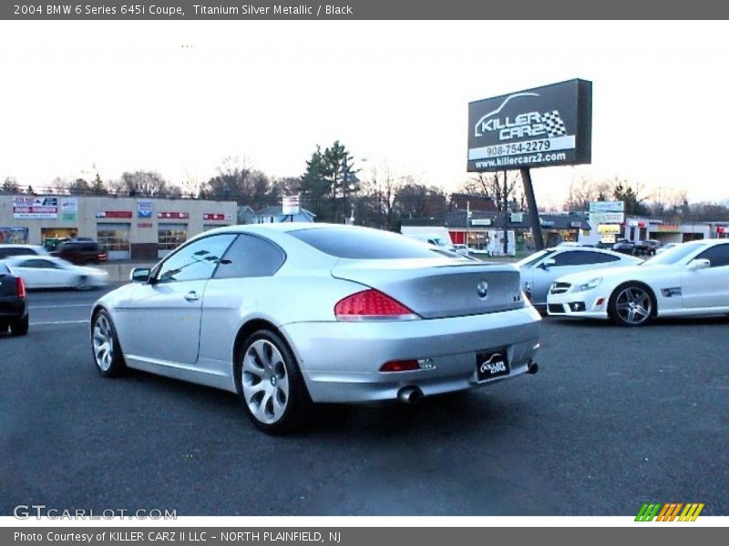 Titanium Silver Metallic / Black 2004 BMW 6 Series 645i Coupe