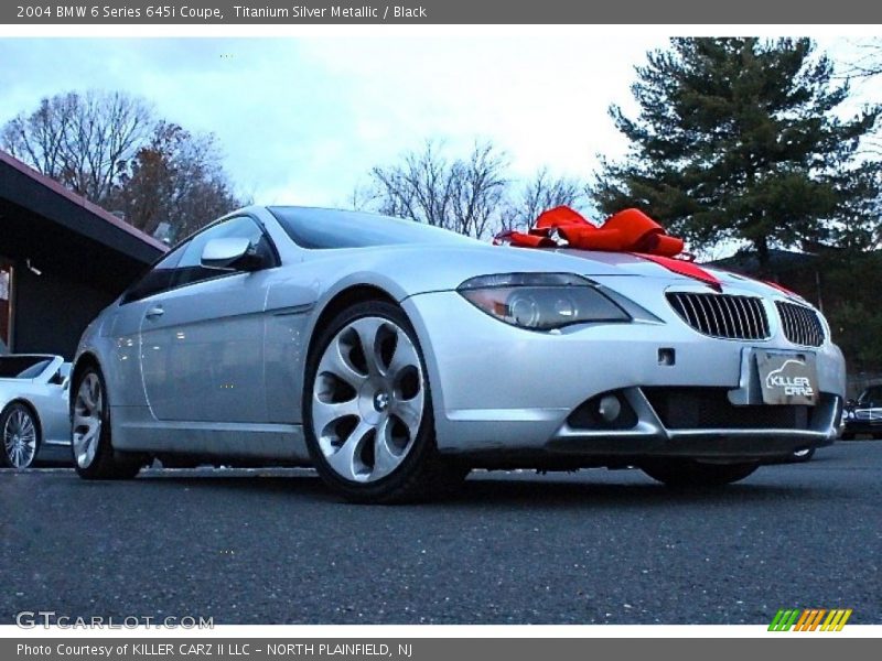 Titanium Silver Metallic / Black 2004 BMW 6 Series 645i Coupe