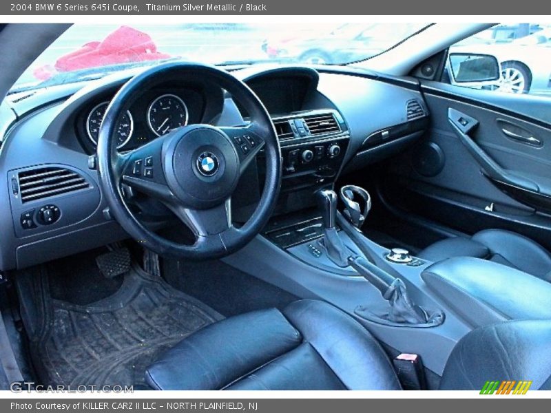 Titanium Silver Metallic / Black 2004 BMW 6 Series 645i Coupe