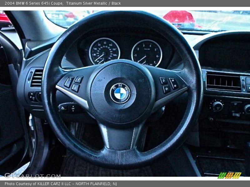 Titanium Silver Metallic / Black 2004 BMW 6 Series 645i Coupe