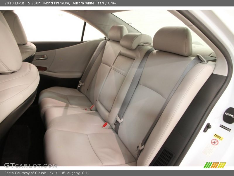 Aurora White Pearl / Gray 2010 Lexus HS 250h Hybrid Premium