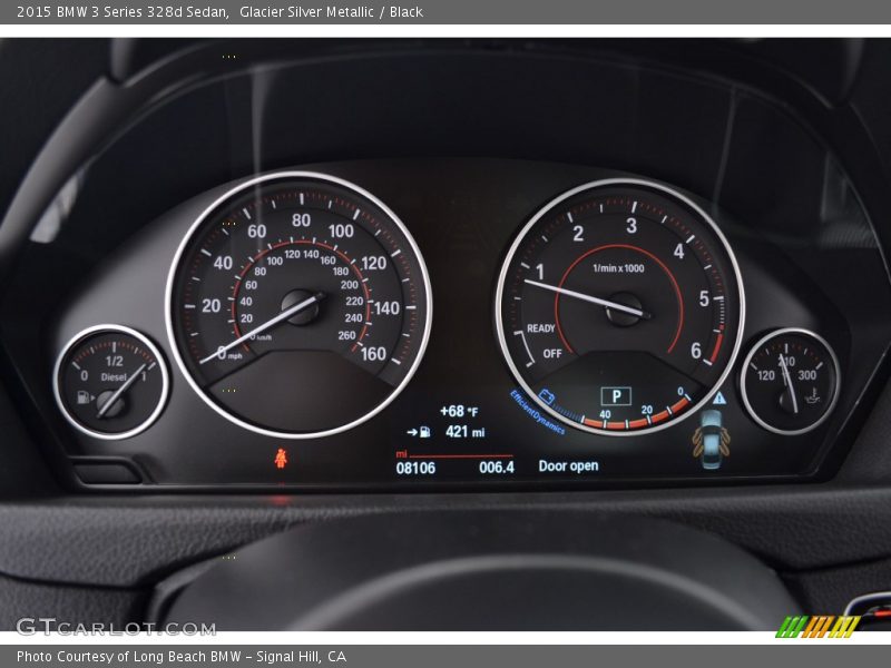 Glacier Silver Metallic / Black 2015 BMW 3 Series 328d Sedan
