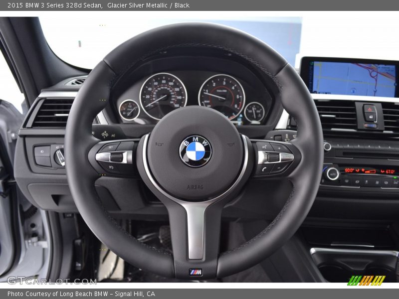 Glacier Silver Metallic / Black 2015 BMW 3 Series 328d Sedan