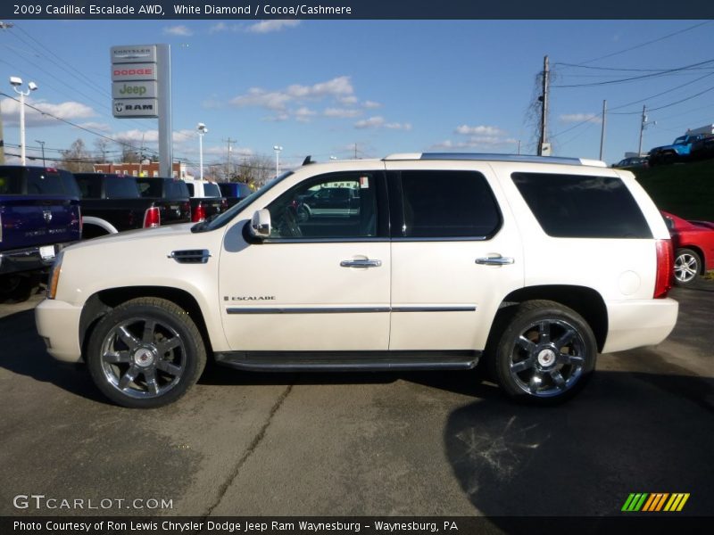 White Diamond / Cocoa/Cashmere 2009 Cadillac Escalade AWD