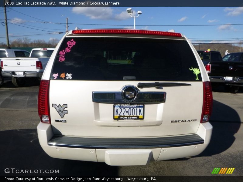 White Diamond / Cocoa/Cashmere 2009 Cadillac Escalade AWD