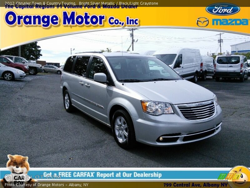 Bright Silver Metallic / Black/Light Graystone 2012 Chrysler Town & Country Touring