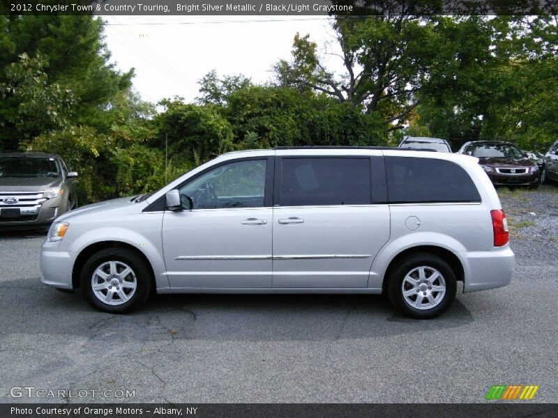 Bright Silver Metallic / Black/Light Graystone 2012 Chrysler Town & Country Touring