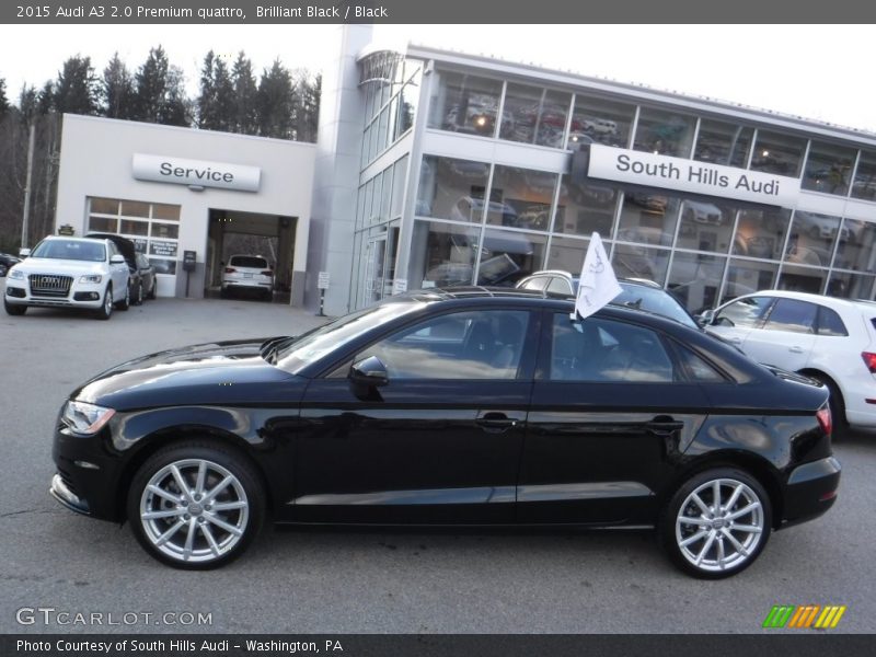 Brilliant Black / Black 2015 Audi A3 2.0 Premium quattro