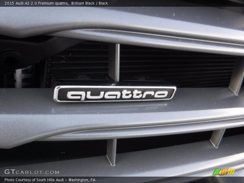 Brilliant Black / Black 2015 Audi A3 2.0 Premium quattro