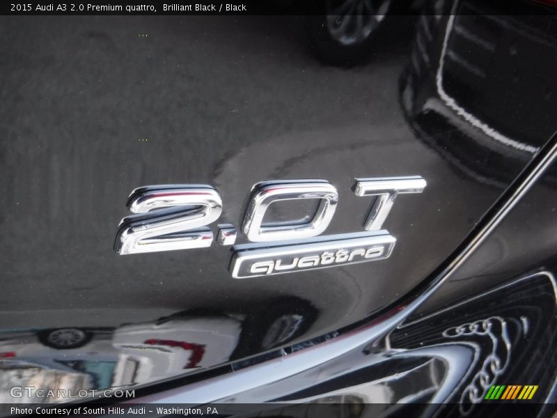 Brilliant Black / Black 2015 Audi A3 2.0 Premium quattro