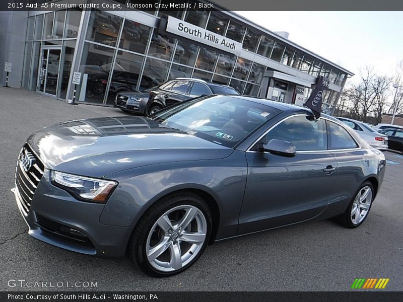 Monsoon Gray Metallic / Black 2015 Audi A5 Premium quattro Coupe