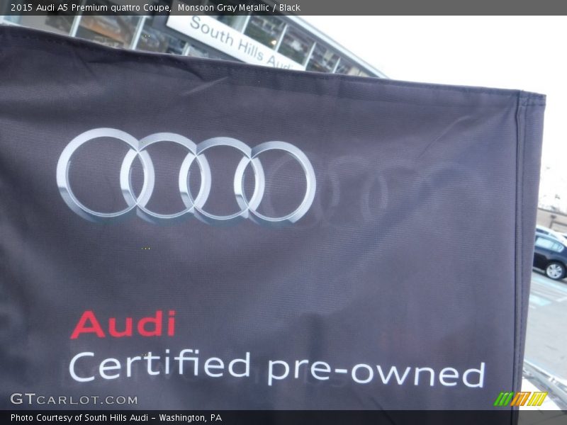 Monsoon Gray Metallic / Black 2015 Audi A5 Premium quattro Coupe