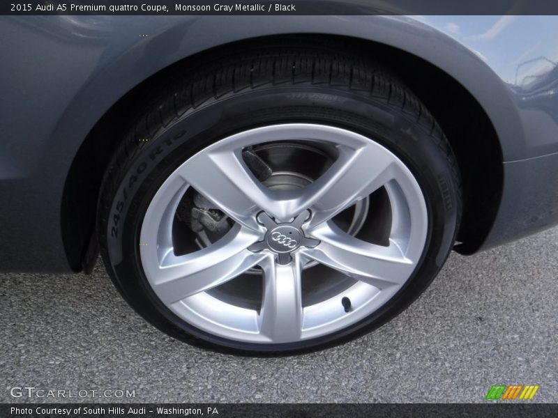 Monsoon Gray Metallic / Black 2015 Audi A5 Premium quattro Coupe