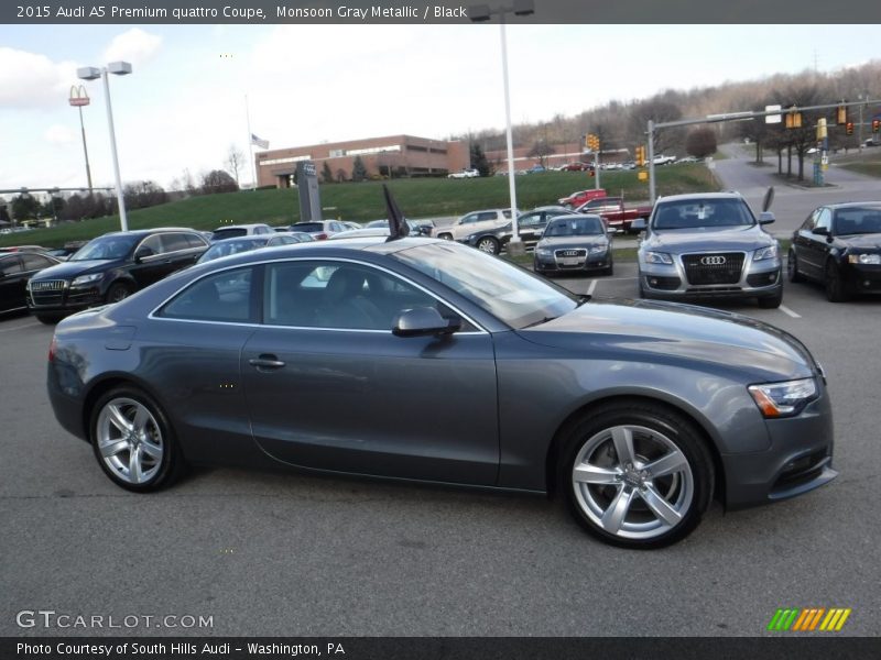 Monsoon Gray Metallic / Black 2015 Audi A5 Premium quattro Coupe