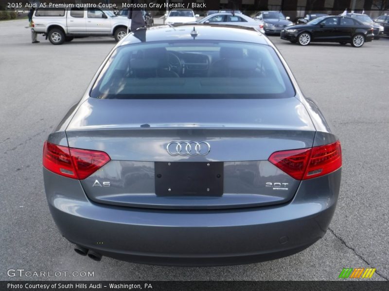 Monsoon Gray Metallic / Black 2015 Audi A5 Premium quattro Coupe