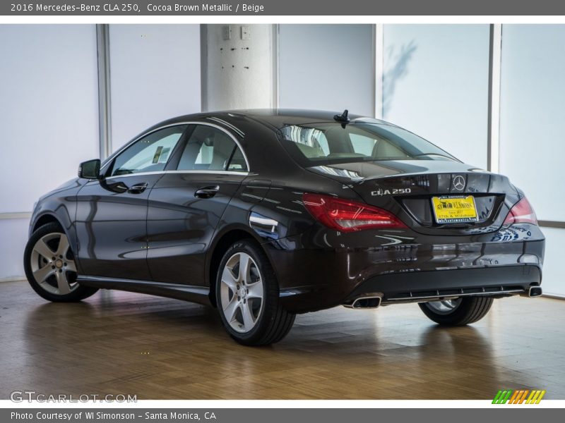 Cocoa Brown Metallic / Beige 2016 Mercedes-Benz CLA 250