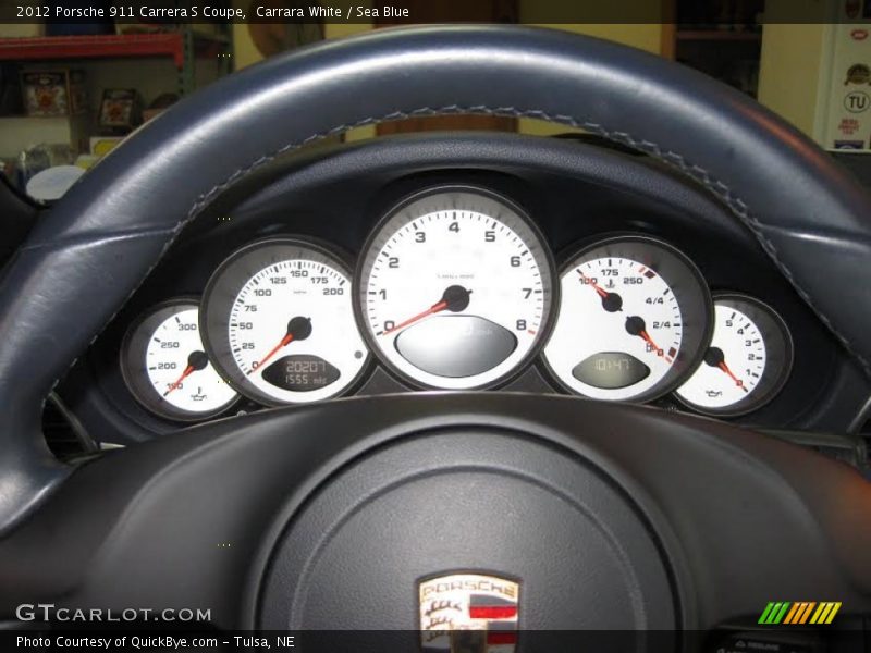 Carrara White / Sea Blue 2012 Porsche 911 Carrera S Coupe