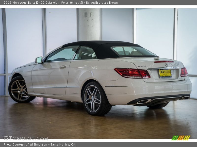 Polar White / Silk Beige/Espresso Brown 2016 Mercedes-Benz E 400 Cabriolet
