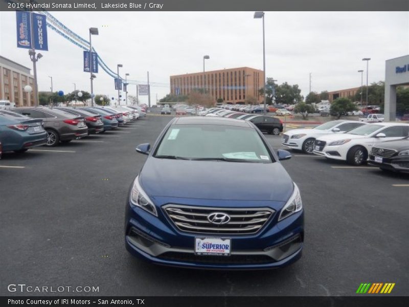 Lakeside Blue / Gray 2016 Hyundai Sonata Limited