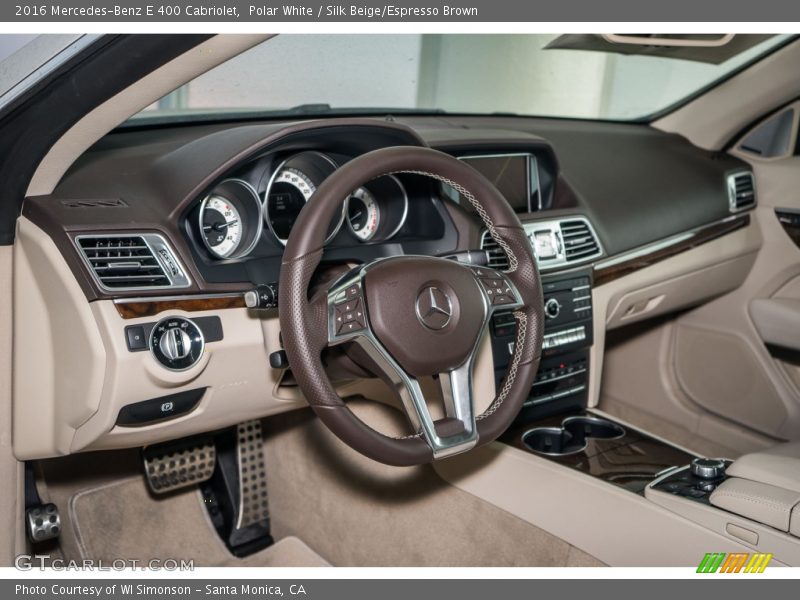Polar White / Silk Beige/Espresso Brown 2016 Mercedes-Benz E 400 Cabriolet
