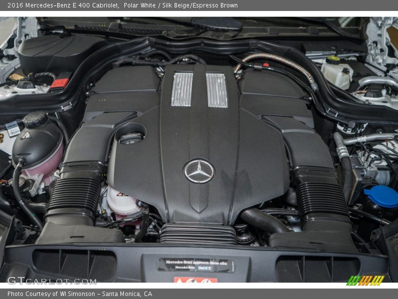 Polar White / Silk Beige/Espresso Brown 2016 Mercedes-Benz E 400 Cabriolet