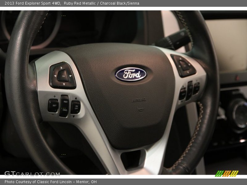 Ruby Red Metallic / Charcoal Black/Sienna 2013 Ford Explorer Sport 4WD