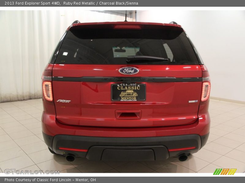 Ruby Red Metallic / Charcoal Black/Sienna 2013 Ford Explorer Sport 4WD