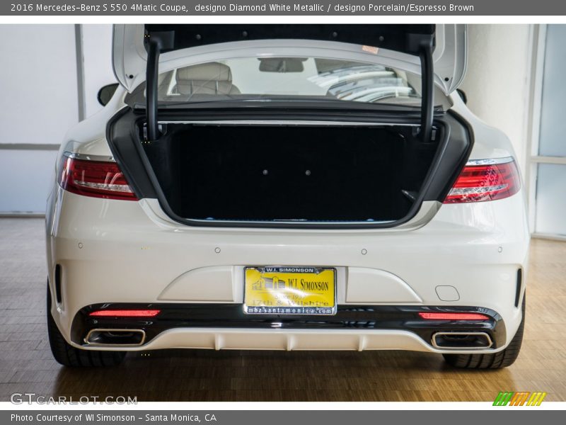designo Diamond White Metallic / designo Porcelain/Espresso Brown 2016 Mercedes-Benz S 550 4Matic Coupe