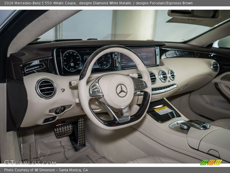 designo Porcelain/Espresso Brown Interior - 2016 S 550 4Matic Coupe 