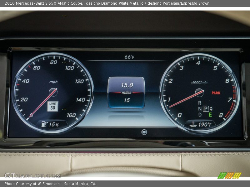  2016 S 550 4Matic Coupe 550 4Matic Coupe Gauges