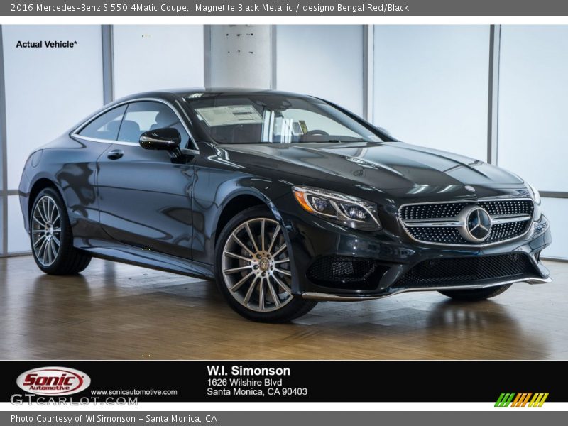 Magnetite Black Metallic / designo Bengal Red/Black 2016 Mercedes-Benz S 550 4Matic Coupe