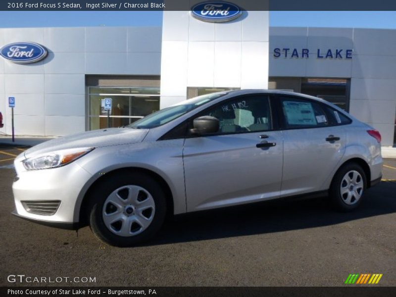 Ingot Silver / Charcoal Black 2016 Ford Focus S Sedan