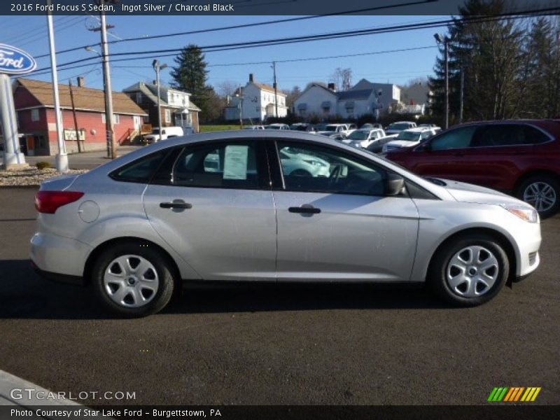 Ingot Silver / Charcoal Black 2016 Ford Focus S Sedan