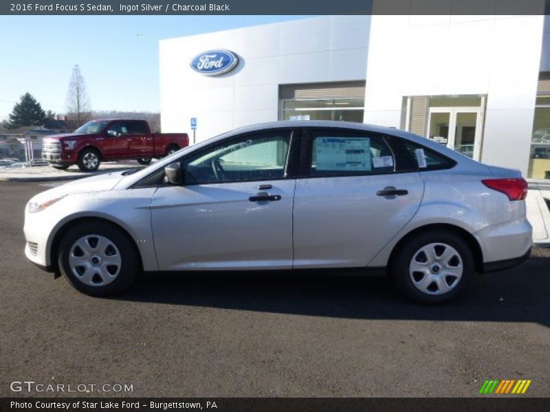 Ingot Silver / Charcoal Black 2016 Ford Focus S Sedan