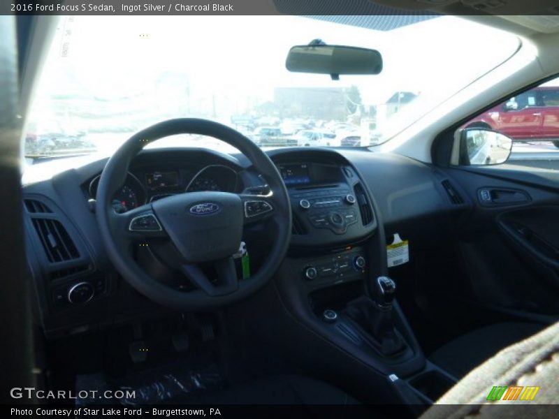 Ingot Silver / Charcoal Black 2016 Ford Focus S Sedan
