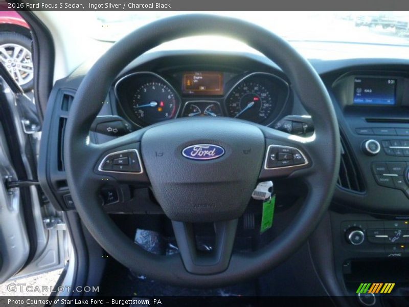 Ingot Silver / Charcoal Black 2016 Ford Focus S Sedan