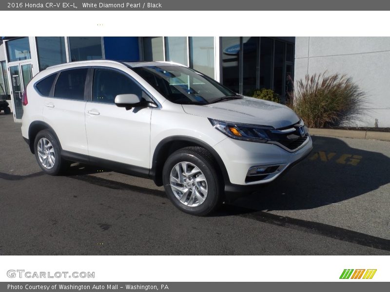 White Diamond Pearl / Black 2016 Honda CR-V EX-L