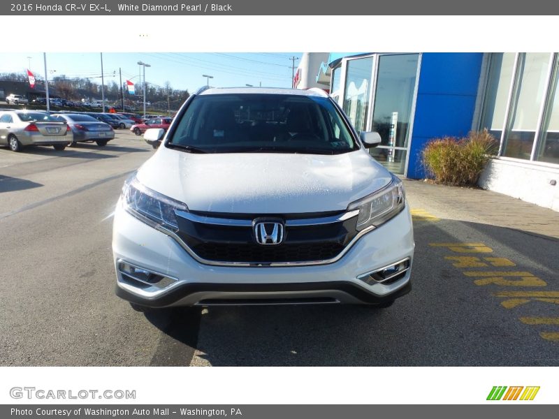 White Diamond Pearl / Black 2016 Honda CR-V EX-L