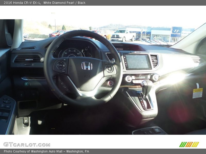 White Diamond Pearl / Black 2016 Honda CR-V EX-L