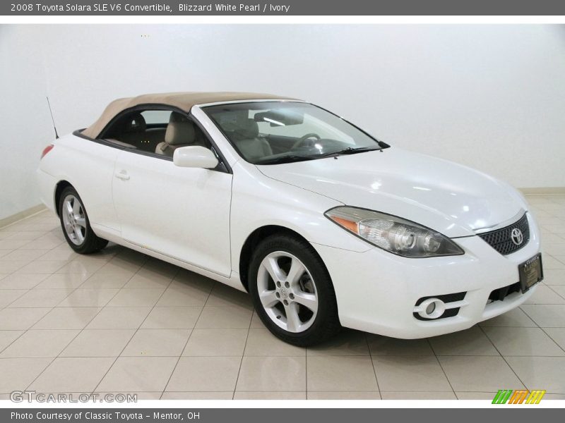 Blizzard White Pearl / Ivory 2008 Toyota Solara SLE V6 Convertible