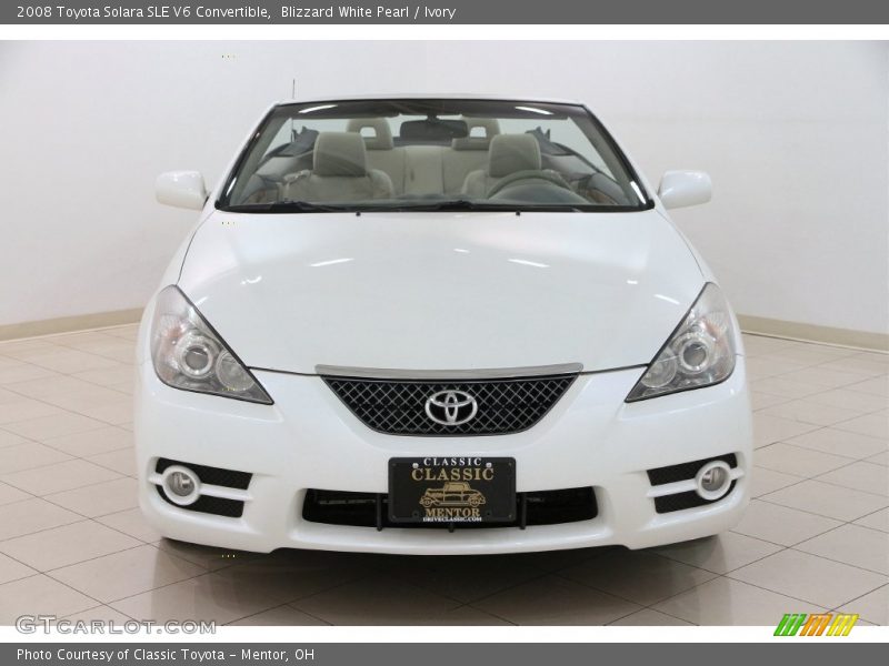 Blizzard White Pearl / Ivory 2008 Toyota Solara SLE V6 Convertible