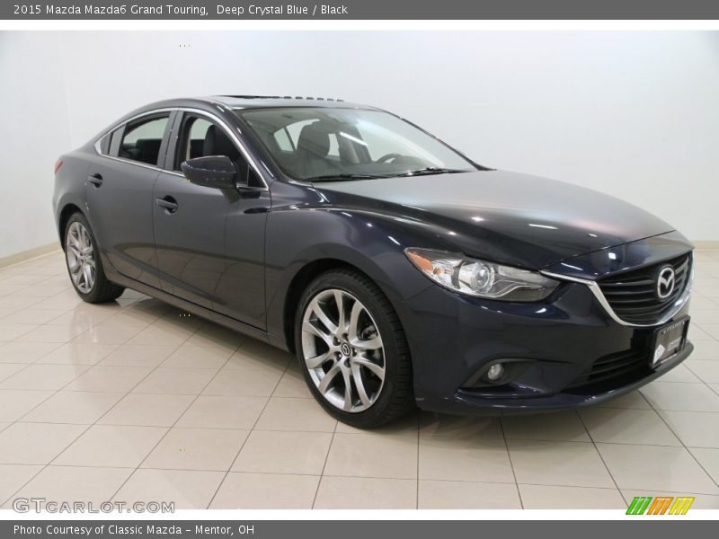 Deep Crystal Blue / Black 2015 Mazda Mazda6 Grand Touring