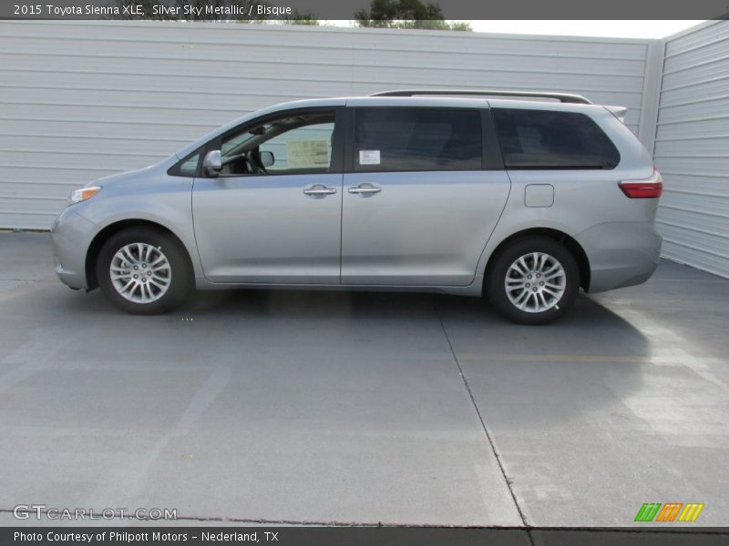 Silver Sky Metallic / Bisque 2015 Toyota Sienna XLE