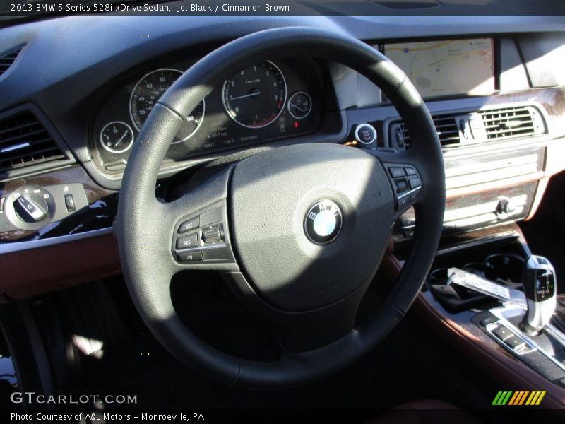 Jet Black / Cinnamon Brown 2013 BMW 5 Series 528i xDrive Sedan