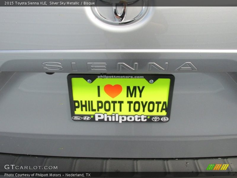 Silver Sky Metallic / Bisque 2015 Toyota Sienna XLE