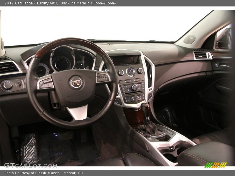 Black Ice Metallic / Ebony/Ebony 2012 Cadillac SRX Luxury AWD