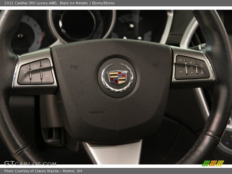 Black Ice Metallic / Ebony/Ebony 2012 Cadillac SRX Luxury AWD