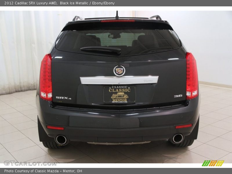 Black Ice Metallic / Ebony/Ebony 2012 Cadillac SRX Luxury AWD